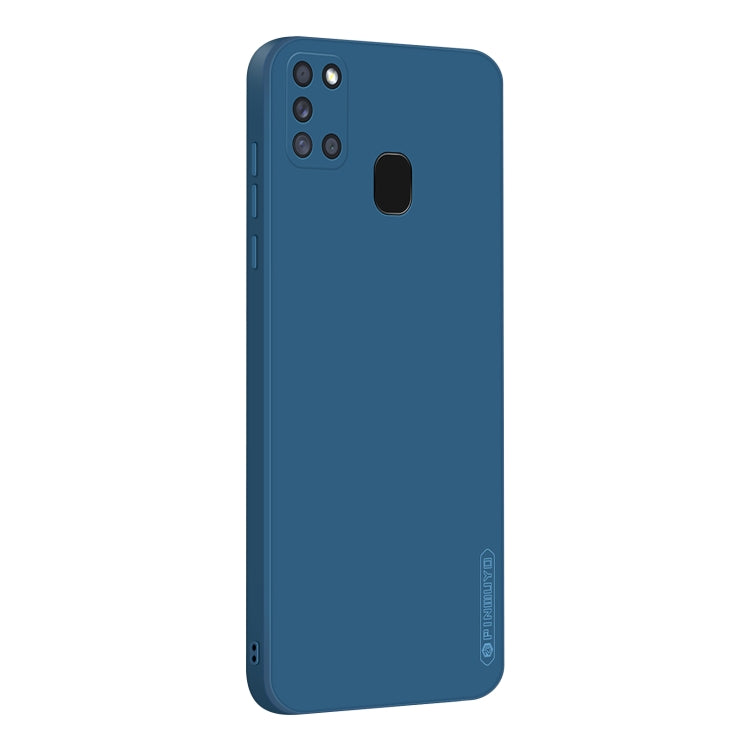 For Samsung Galaxy A21s PINWUYO Touching Series Liquid Silicone TPU Shockproof Case(Blue) - free shipping - PMC TechLife - Order now!