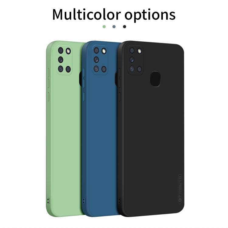 For Samsung Galaxy A21s PINWUYO Touching Series Liquid Silicone TPU Shockproof Case(Blue) - free shipping - PMC TechLife - Order now!