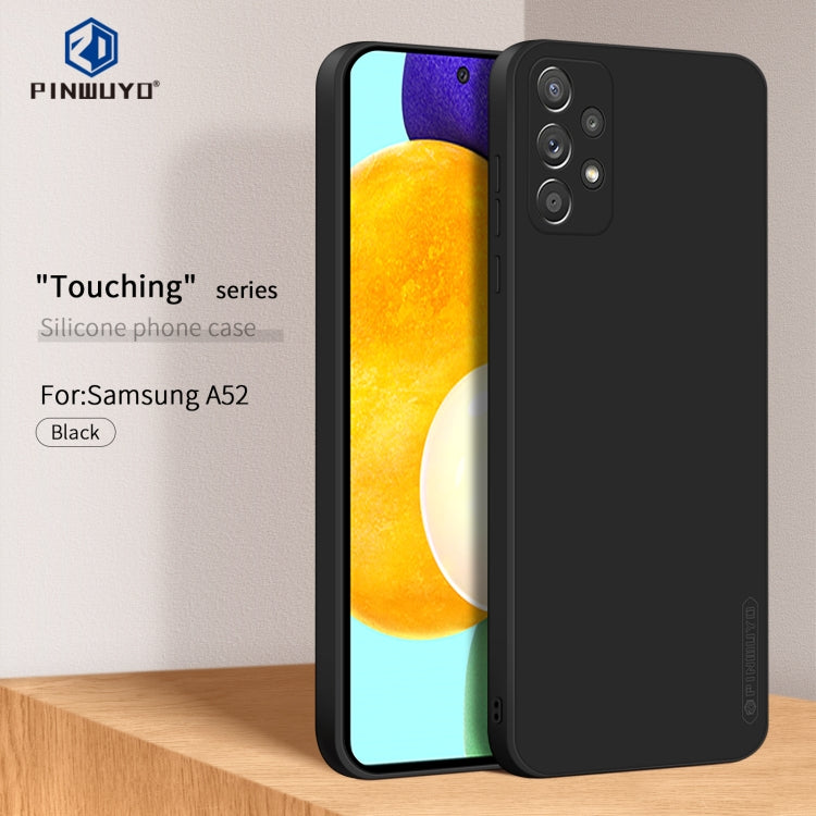 For Samsung Galaxy A52 4G/5G PINWUYO Touching Series Liquid Silicone TPU Shockproof Case(Black) - free shipping - PMC TechLife - Order now!