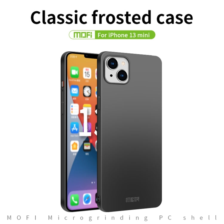For iPhone 13 mini  MOFI Frosted PC Ultra-thin Hard Case(Black) - iPhone 13 mini Cases by MOFI | Online Shopping South Africa | PMC TechLife | Buy Now Pay Later Mobicred