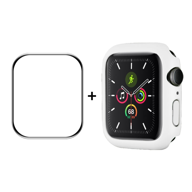 ENKAY Hat-Prince PC Frame + Full Coverage PMMA HD Screen Protector Film For Apple Watch Series 8 / 7 41mm(White) - free shipping - PMC TechLife - Order now!