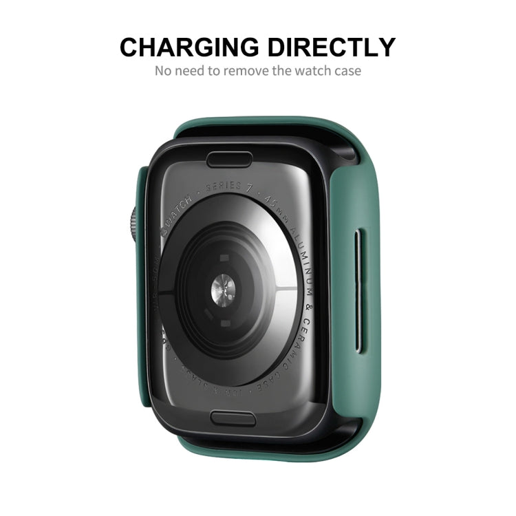 ENKAY Hat-Prince PC Frame + Full Coverage PMMA HD Screen Protector Film For Apple Watch Series 8 / 7 45mm(Dark Blue) - free shipping - PMC TechLife - Order now!
