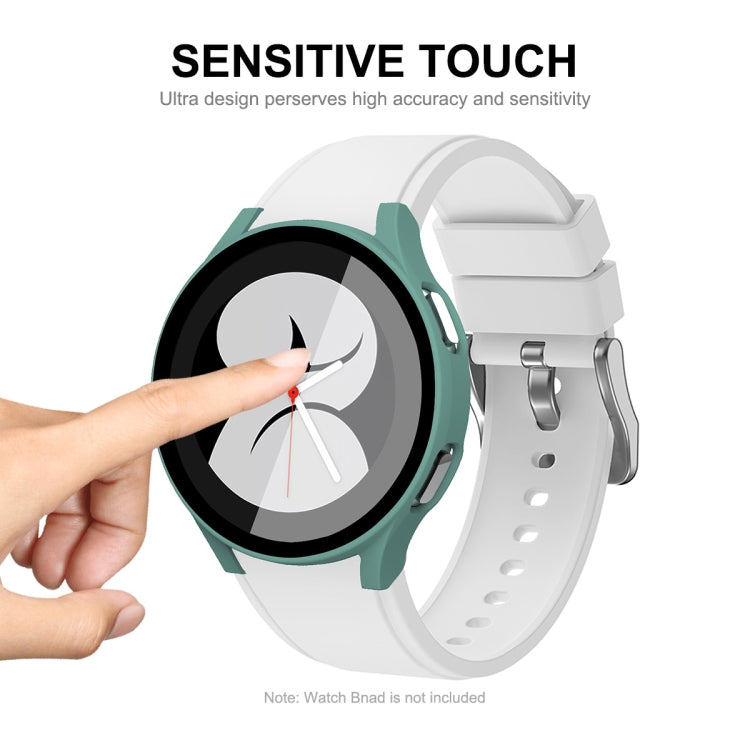 ENKAY Hat-Prince Full Coverage PC Frame + Tempered Glass Protector Composite Case for Samsung Galaxy Watch4 40mm(Transparent) - Watch Cases by ENKAY | Online Shopping South Africa | PMC TechLife | Buy Now Pay Later Mobicred