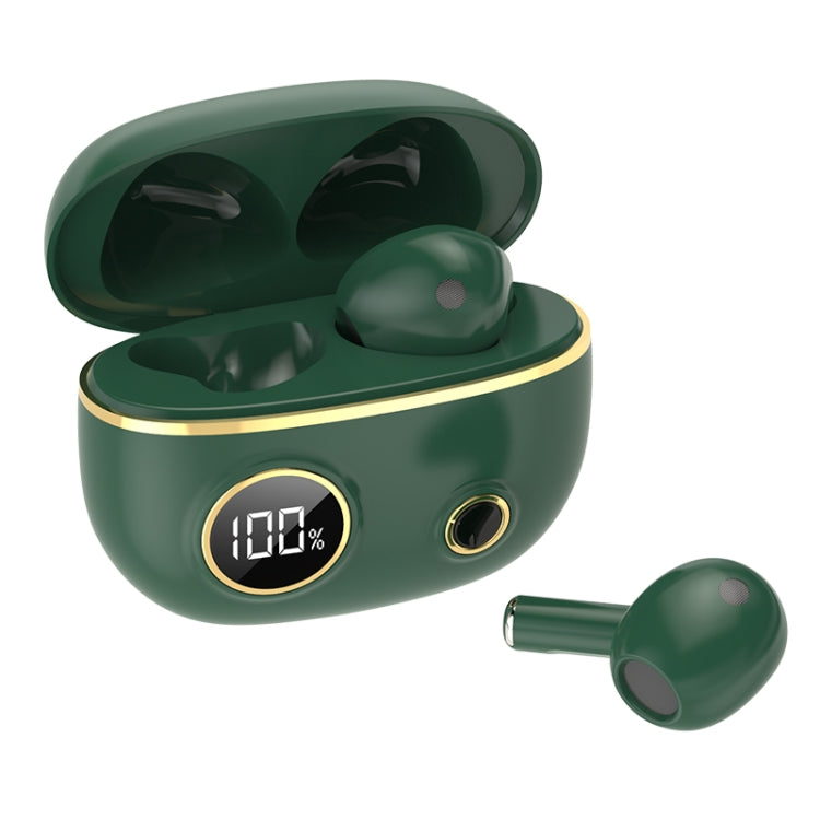 PRO100 TWS Bluetooth 5.2 Noise Canceling Waterproof Earphones 9D Stereo Sports Headphone with Charging Case(Green) - Bluetooth Earphone by PMC Jewellery | Online Shopping South Africa | PMC Jewellery