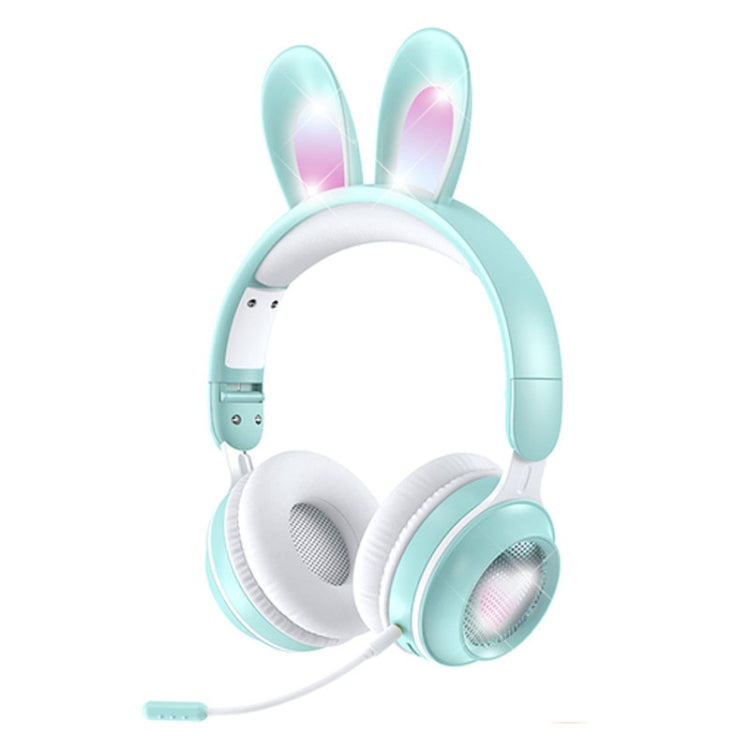 KE-01 Rabbit Ear Wireless Bluetooth 5.0 Stereo Music Foldable Headset with Mic For PC(Mint Green) - Headset & Headphone by PMC TechLife | Online Shopping South Africa | PMC TechLife