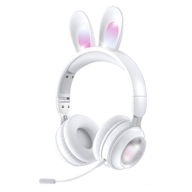 KE-01 Rabbit Ear Wireless Bluetooth 5.0 Stereo Music Foldable Headset with Mic For PC(Ivory White) - Headset & Headphone by PMC TechLife | Online Shopping South Africa | PMC TechLife