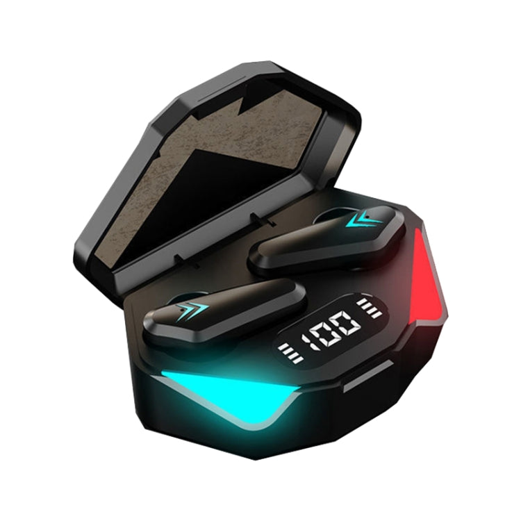 TWS-Y04 Bluetooth 5.0 TWS Binaural True Stereo Touch Control Gaming Earphone with LED Charging Case(Black) - Bluetooth Earphone by PMC TechLife | Online Shopping South Africa | PMC TechLife