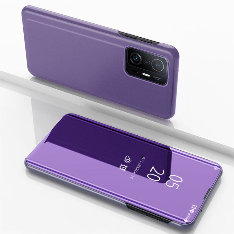 For Xiaomi Mi 11T / 11T Pro Plated Mirror Horizontal Flip Leather Case with Holder(Purple Blue) - free shipping - PMC TechLife - Order now!