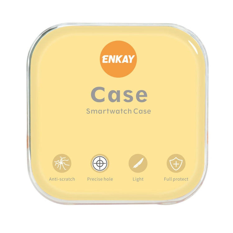 ENKAY Hat-Prince 2 in 1 PC Frame + 9H Tempered Glass Protector Full Coverage Case For Apple Watch Series 8 / 7 45mm(White) - free shipping - PMC TechLife - Order now!