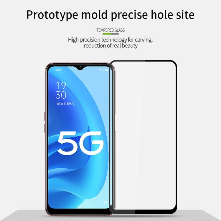For OPPO A55 PINWUYO 9H 2.5D Full Screen Tempered Glass Film(Black) - OPPO Tempered Glass by PINWUYO | Online Shopping South Africa | PMC TechLife | Buy Now Pay Later Mobicred