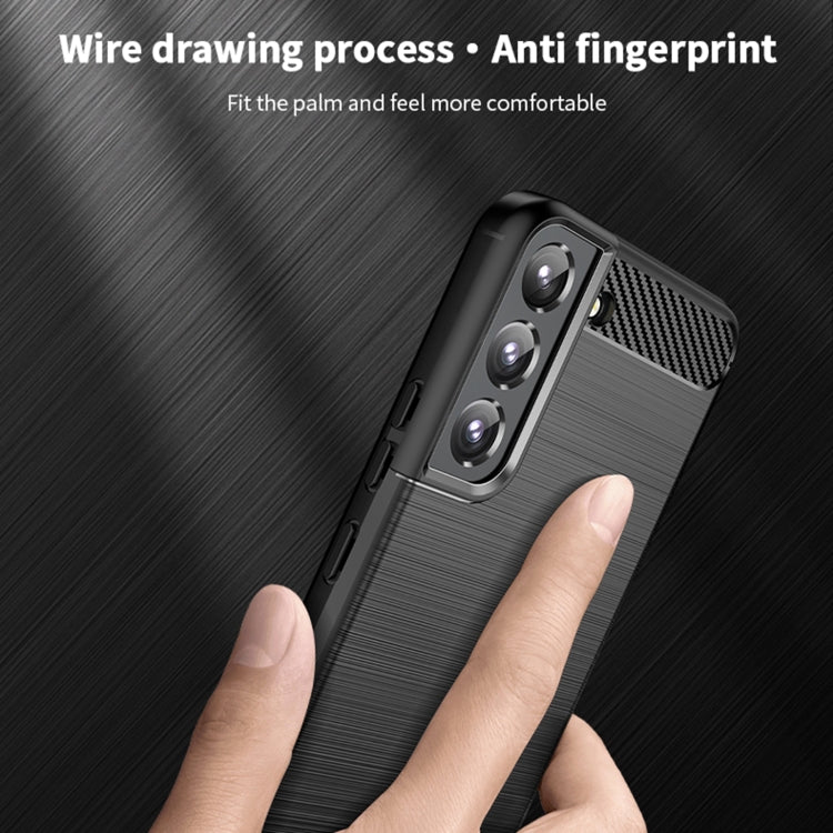For Samsung Galaxy S22 5G MOFI Gentleness Series Brushed Texture Carbon Fiber Soft TPU Case(Black) - Galaxy S22 5G Cases by MOFI | Online Shopping South Africa | PMC TechLife | Buy Now Pay Later Mobicred