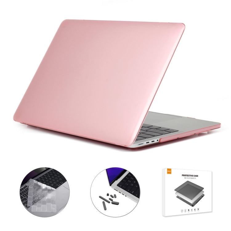 ENKAY Hat-Prince 3 in 1 Crystal Laptop Protective Case + TPU Keyboard Film + Anti-dust Plugs Set for MacBook Pro 16.2 inch A2485 2021/A2880 2023, Version:EU Version(Pink) - MacBook Pro Cases by ENKAY | Online Shopping South Africa | PMC Jewellery | Buy Now Pay Later Mobicred