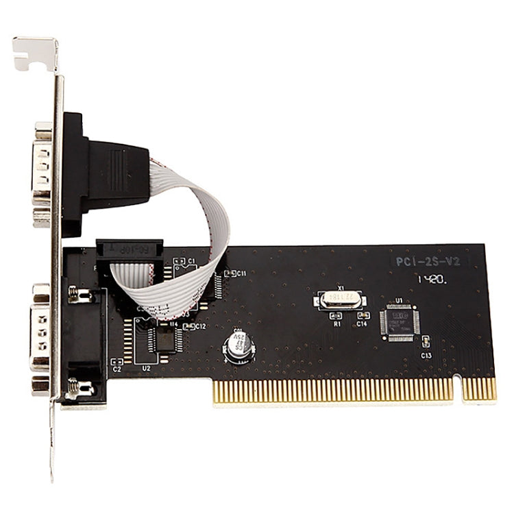 RS232 Serial Port TX382B 2 Port Pci to 9 Pin Com Riser Card Adapter with Tracking Number - RS485 / RS232 Series by PMC TechLife | Online Shopping South Africa | PMC TechLife | Buy Now Pay Later Mobicred