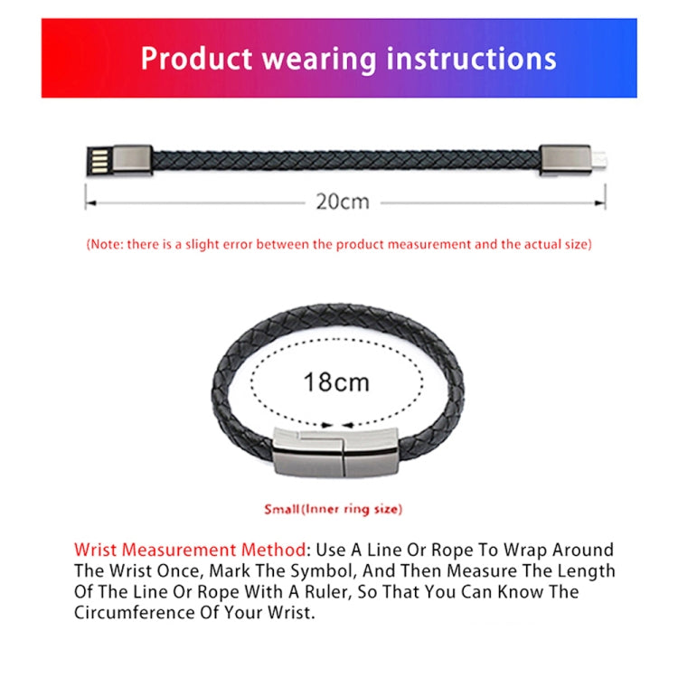 XJ-73 20cm USB to 8 Pin Bracelet Charging Data Cable(Black) - Multifunction Cable by PMC TechLife | Online Shopping South Africa | PMC TechLife