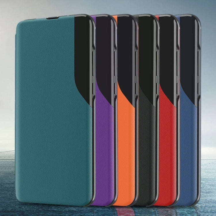 For Samsung Galaxy S22 5G Attraction Flip Holder Leather Phone Case(Blue) - Galaxy S22 5G Cases by PMC TechLife | Online Shopping South Africa | PMC TechLife | Buy Now Pay Later Mobicred