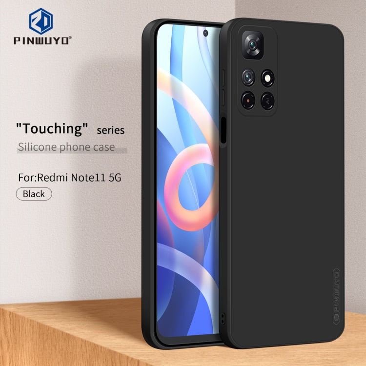 For Xiaomi Redmi Note 11 / Poco M4 Pro 5G PINWUYO Liquid Silicone TPU Phone Case(Black) - free shipping - PMC TechLife - Order now!