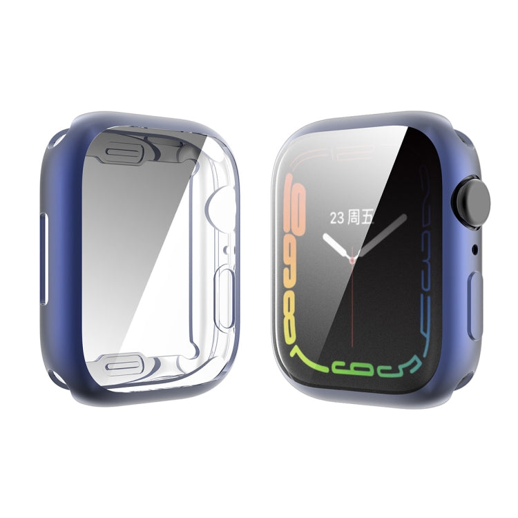 For Apple Watch Series 8 / 7 41mm ENKAY Hat-Prince Electroplated TPU Case(Dark Blue) - Watch Cases by ENKAY | Online Shopping South Africa | PMC TechLife | Buy Now Pay Later Mobicred