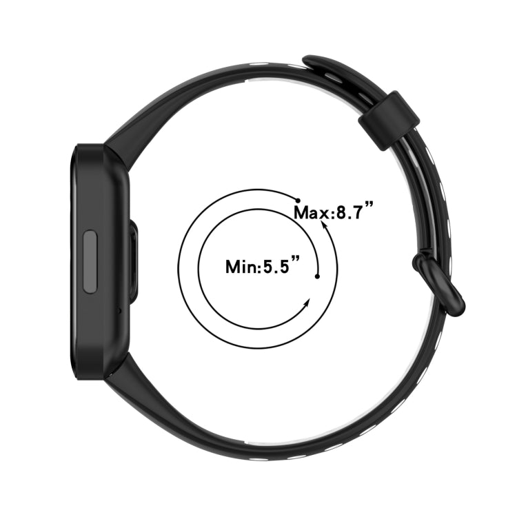 For Xiaomi Redmi Watch 2 Lite Two-Color Mixed Silicone Watch Band(Blue+White) - Watch Bands by PMC TechLife | Online Shopping South Africa | PMC TechLife | Buy Now Pay Later Mobicred