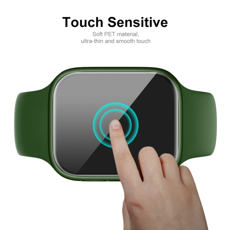 For Apple Watch Series 8 / 7 41mm ENKAY Carbon Fiber PC Case + Full Coverage PET Screen Protector - Watch Cases by ENKAY | Online Shopping South Africa | PMC TechLife | Buy Now Pay Later Mobicred