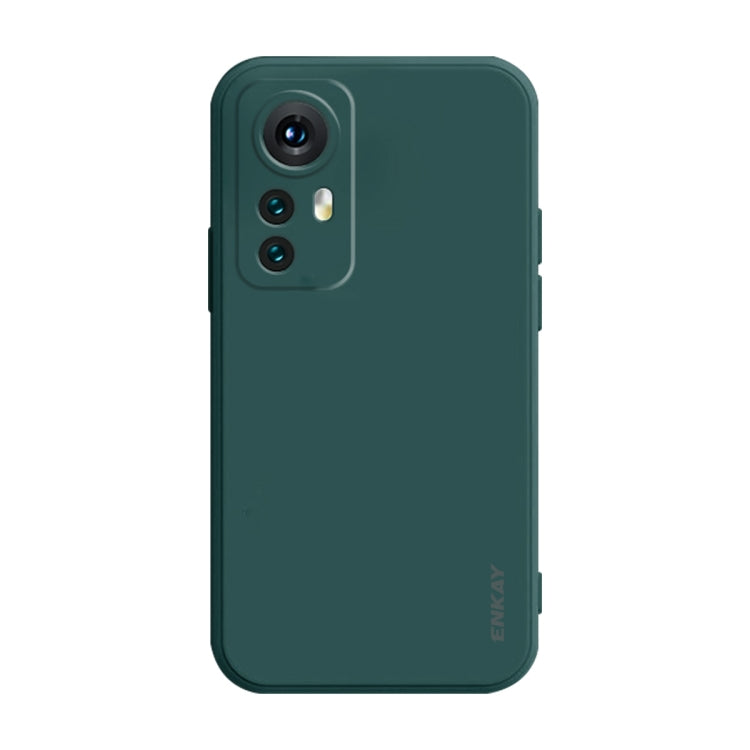 For Xiaomi 12 Pro / 12S Pro ENKAY Liquid Silicone Soft Shockproof Phone Case(Dark Green) - free shipping - PMC TechLife - Order now!