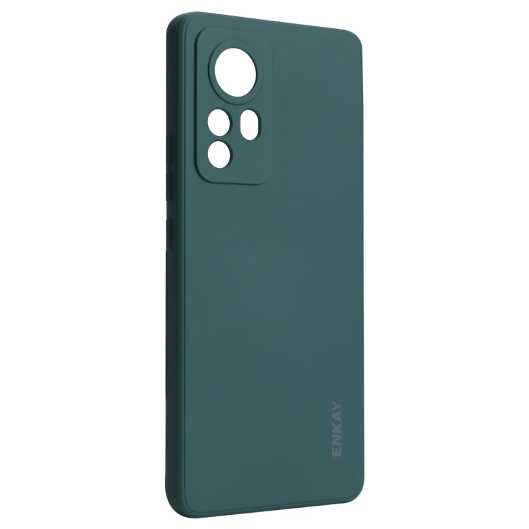 For Xiaomi 12 Pro / 12S Pro ENKAY Liquid Silicone Soft Shockproof Phone Case(Dark Green) - free shipping - PMC TechLife - Order now!