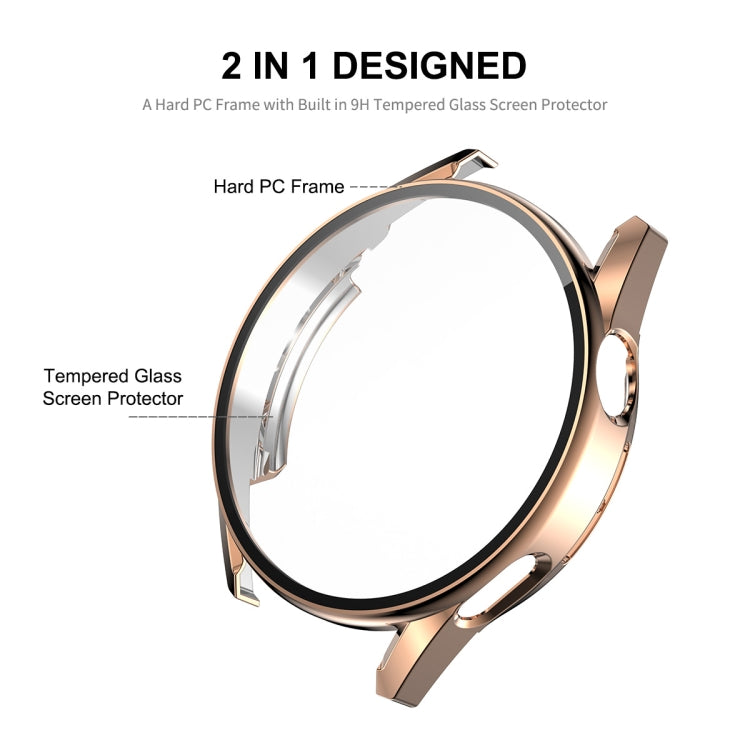 For Huawei Watch GT 3 42mm ENKAY PC Frame + Tempered Glass Protector Composite Case(Pink) - Watch Cases by ENKAY | Online Shopping South Africa | PMC TechLife | Buy Now Pay Later Mobicred