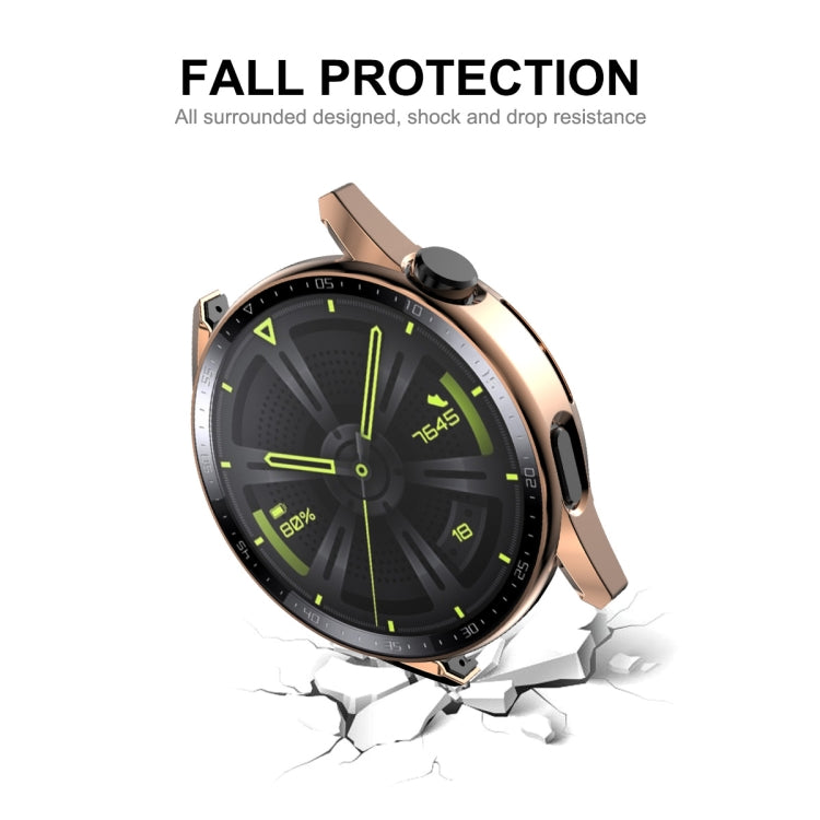 For Huawei Watch GT 3 46mm ENKAY PC Frame + Tempered Glass Protector Case With Scale(Silver) - free shipping - PMC TechLife - Order now!