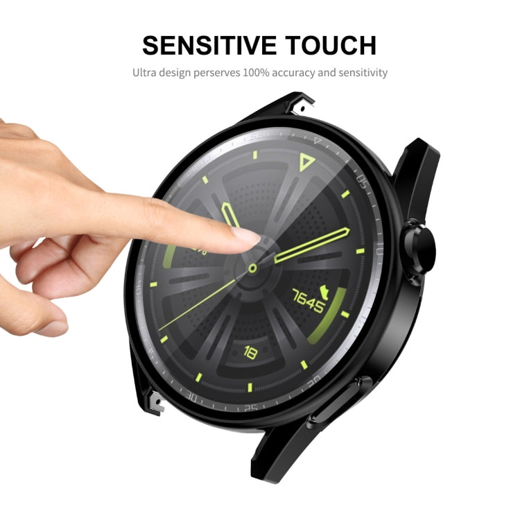 For Huawei Watch GT 3 46mm ENKAY Matte PC Frame + Tempered Glass Protector Case(Dark Green) - free shipping - PMC TechLife - Order now!