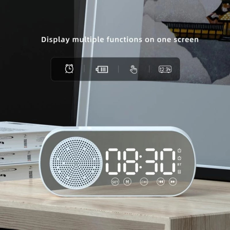 Z7 Digital Bluetooth 5.0 Speaker Multi-function Mirror Alarm Clock FM Radio(Black) - Desktop Speaker by PMC TechLife | Online Shopping South Africa | PMC TechLife