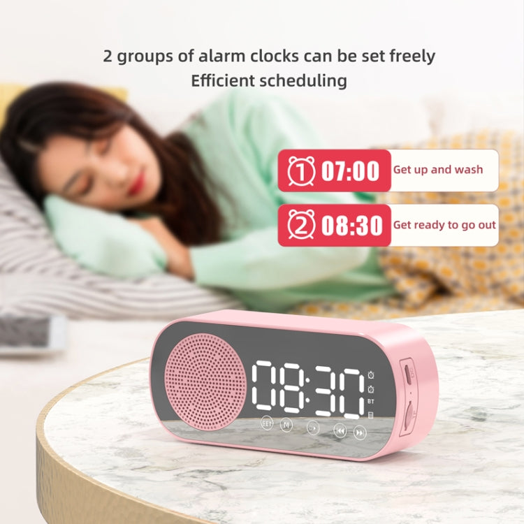 Z7 Digital Bluetooth 5.0 Speaker Multi-function Mirror Alarm Clock FM Radio(Black) - Desktop Speaker by PMC TechLife | Online Shopping South Africa | PMC TechLife