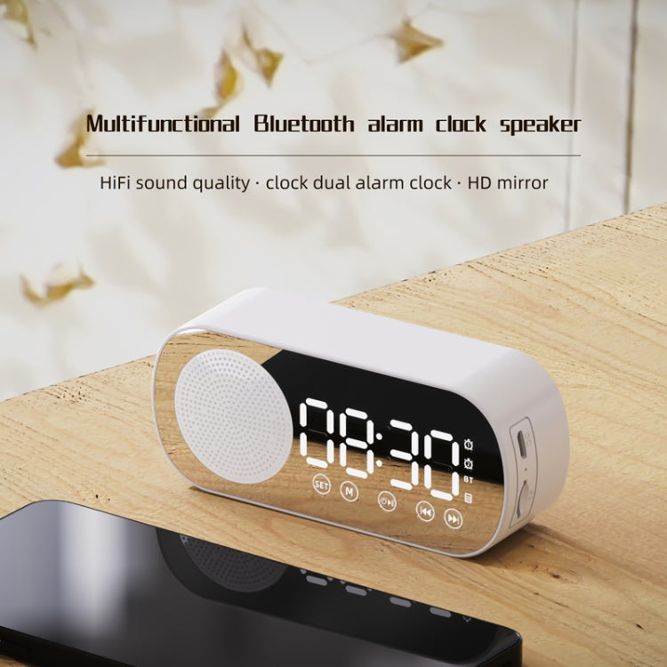 Z7 Digital Bluetooth 5.0 Speaker Multi-function Mirror Alarm Clock FM Radio(Black) - Desktop Speaker by PMC TechLife | Online Shopping South Africa | PMC TechLife
