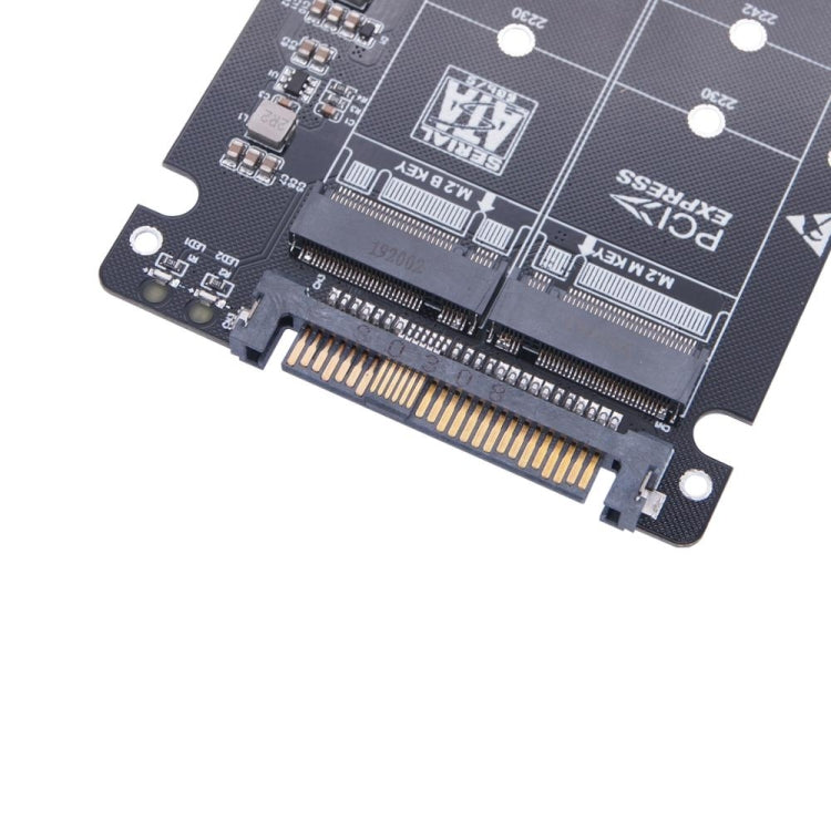 NGFF M.2 NVME to U.2 2 Ports Adapter Card Dual SSD to U.2 SFF-8639 Card Adapter - Add-on Cards by PMC Jewellery | Online Shopping South Africa | PMC Jewellery