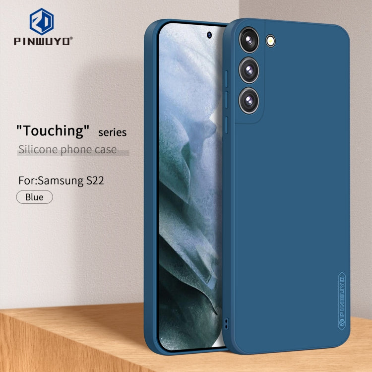 For Samsung Galaxy S22 5G PINWUYO Liquid Silicone TPU Phone Case(Blue) - free shipping - PMC TechLife - Order now!