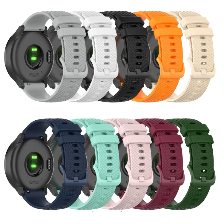 Compatible with Garminforerunner 245 Music Small Lattice Silicone Watch Band(Gray) - Watch Bands by PMC TechLife | Online Shopping South Africa | PMC TechLife | Buy Now Pay Later Mobicred