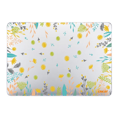 ENKAY Flower Series Pattern Laotop Protective Crystal Case For MacBook Air 13.3 inch A1932 / A2179 / A2337(Dandelion) - MacBook Air Cases by ENKAY | Online Shopping South Africa | PMC Jewellery