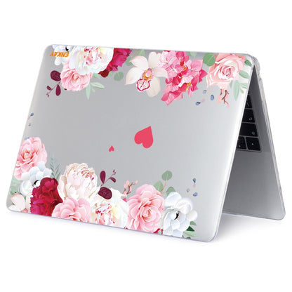 ENKAY Flower Series Pattern Laotop Protective Crystal Case For MacBook Pro 13.3 inch A2251 / A2289 / A2338 2020(Peony) - MacBook Pro Cases by ENKAY | Online Shopping South Africa | PMC Jewellery