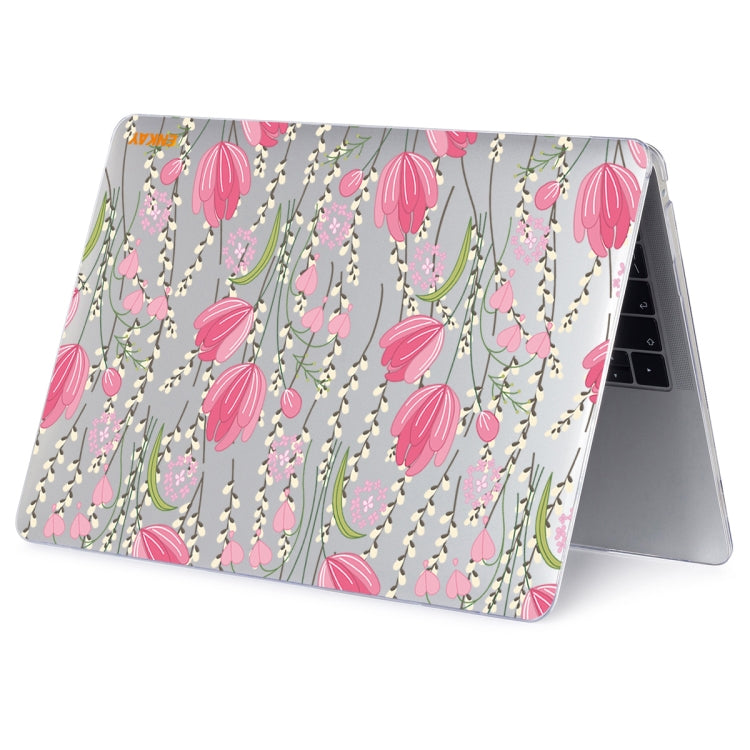 ENKAY Flower Series Pattern Laotop Protective Crystal Case For MacBook Pro 14.2 inch A2442 (2021)(Tulips) - MacBook Pro Cases by ENKAY | Online Shopping South Africa | PMC Jewellery