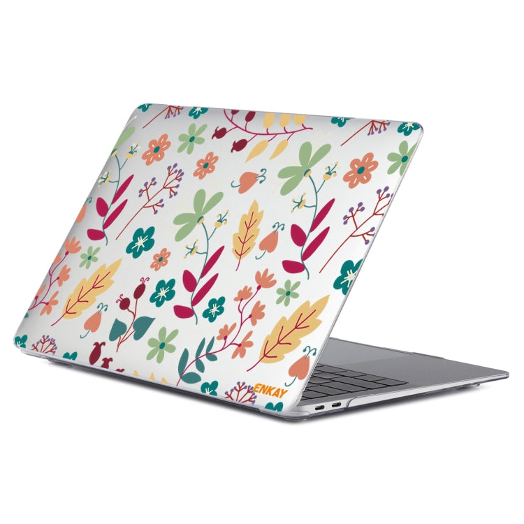 ENKAY Flower Series Pattern Laotop Protective Crystal Case For MacBook Pro 15.4 inch A1707 / A1990(Spring) - MacBook Pro Cases by ENKAY | Online Shopping South Africa | PMC Jewellery