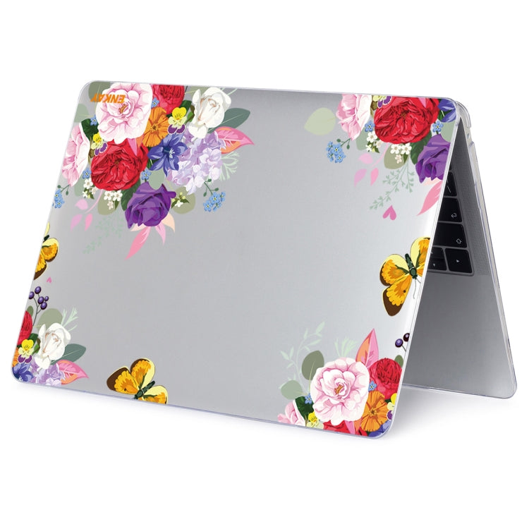 ENKAY Flower Series Pattern Laotop Protective Crystal Case for MacBook Pro 16 inch A2141(Rose) - free shipping - PMC TechLife - Order now!