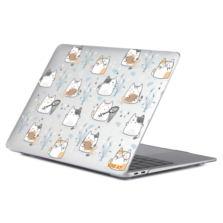 ENKAY Animal Series Pattern Laotop Protective Crystal Case For MacBook Pro 13.3 inch A1706 / A1708 / A1989 / A2159(Cute Cat) - MacBook Pro Cases by ENKAY | Online Shopping South Africa | PMC Jewellery