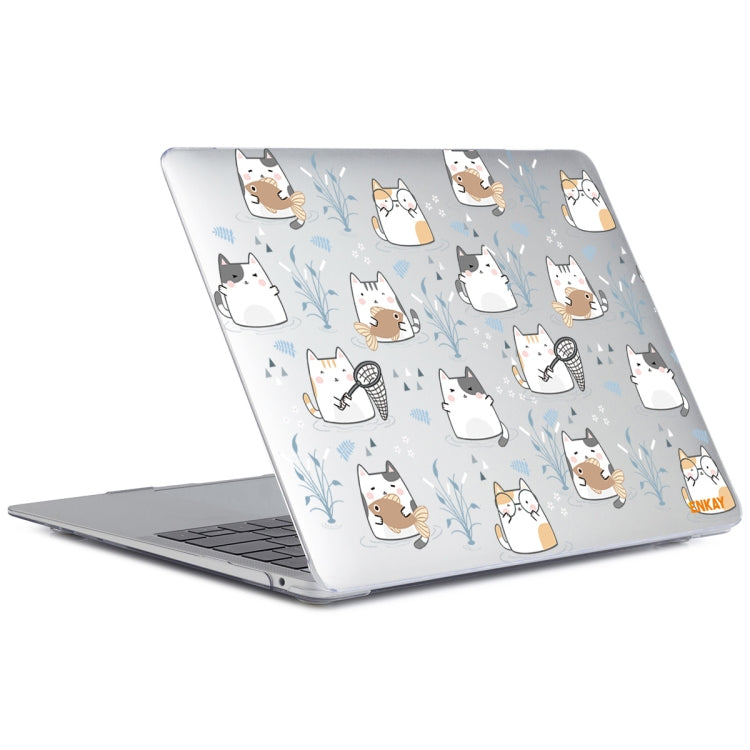 ENKAY Animal Series Pattern Laotop Protective Crystal Case For MacBook Pro 13.3 inch A1706 / A1708 / A1989 / A2159(Cute Cat) - MacBook Pro Cases by ENKAY | Online Shopping South Africa | PMC Jewellery