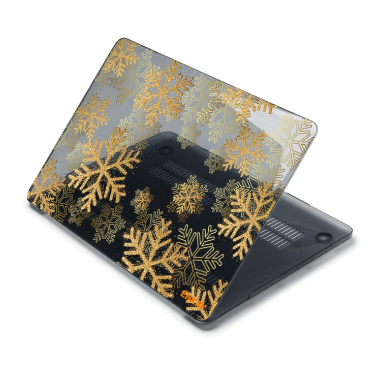 ENKAY Vintage Pattern Series Laotop Protective Crystal Case For MacBook Air 13.3 inch A1932 / A2179 / A2337(Golden Snowflake) - MacBook Air Cases by ENKAY | Online Shopping South Africa | PMC Jewellery