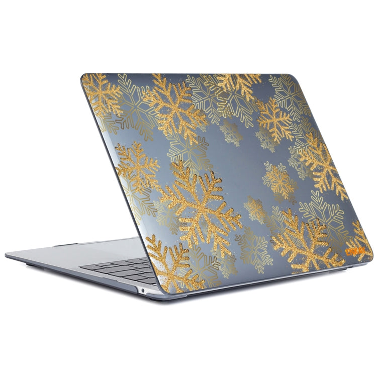 ENKAY Vintage Pattern Series Laotop Protective Crystal Case For MacBook Air 13.3 inch A1932 / A2179 / A2337(Golden Snowflake) - MacBook Air Cases by ENKAY | Online Shopping South Africa | PMC Jewellery