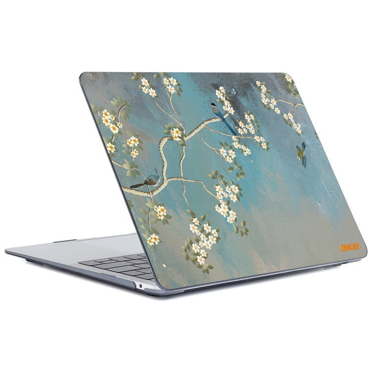 ENKAY Vintage Pattern Series Laotop Protective Crystal Case For MacBook Pro 13.3 inch A2251 / A2289 / A2338 2020(Magnolia) - MacBook Pro Cases by ENKAY | Online Shopping South Africa | PMC Jewellery