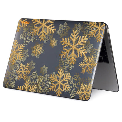 ENKAY Vintage Pattern Series Laotop Protective Crystal Case For MacBook Pro 16 inch A2141(Golden Snowflake) - MacBook Pro Cases by ENKAY | Online Shopping South Africa | PMC Jewellery