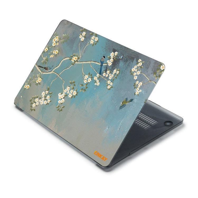 ENKAY Vintage Pattern Series Laotop Protective Crystal Case For MacBook Pro 16 inch A2141(Magnolia) - free shipping - PMC TechLife - Order now!