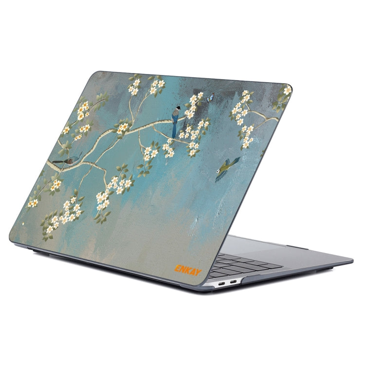 ENKAY Vintage Pattern Series Laotop Protective Crystal Case For MacBook Pro 16 inch A2141(Magnolia) - free shipping - PMC TechLife - Order now!