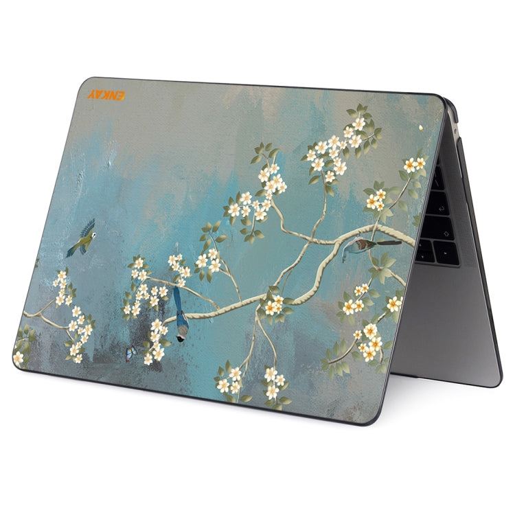 ENKAY Vintage Pattern Series Laotop Protective Crystal Case For MacBook Pro 16 inch A2141(Magnolia) - free shipping - PMC TechLife - Order now!