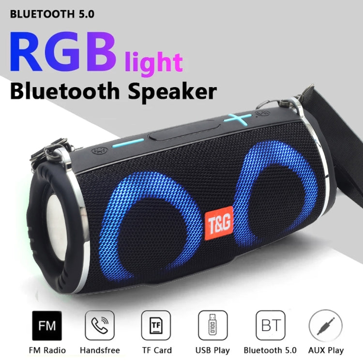 T&G TG642 RGB Light Waterproof  Portable Bluetooth Speaker Support FM / TF Card(Black) - free shipping - PMC TechLife - Order now!