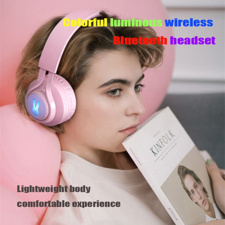 BT06C+ Children Head-mounted Cute Wireless Bluetooth Headset with Microphone & LED Light(Pink) - Headset & Headphone by PMC TechLife | Online Shopping South Africa | PMC TechLife